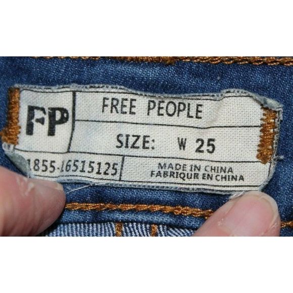 FREE PEOPLE Women's Boot Cut Jeans Size 25 Medium Wash Stretch - Picture 10 of 10